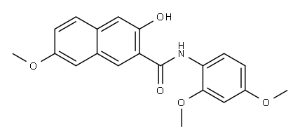 N-(2,4-Dimethoxyphenyl)-3-hydroxy-7-methoxy-2-naphthalenecarboxamide Structure