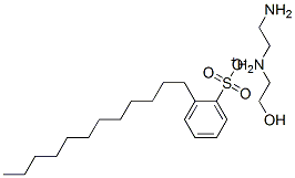 dodecylbenzenesulphonic acid, compound with 2-[(2-aminoethyl)amino]ethanol (1:1) 结构式