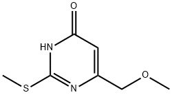 4-羟基-6-甲氧基甲基-2-甲基硫代嘧啶 结构式