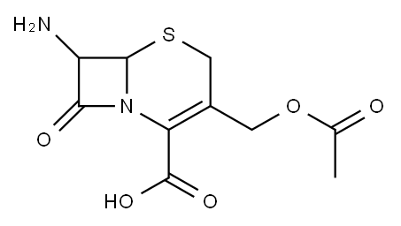 3-ACETOXYMETHYL-7-AMINO-8-OXO-5-THIA-1-AZA-BICYCLO[4.2.0]OCT-2-ENE-2-CARBOXYLIC ACID Structure