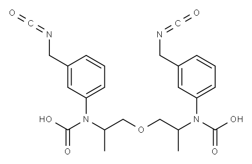 Bis[[3-(isocyanatomethyl)phenyl]carbamic acid]oxybis(1-methyl-2,1-ethanediyl) ester Structure