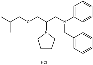 1-异丁氧基-2-吡咯烷基-3-(N-苄基苯胺基)丙烷盐酸盐 结构式