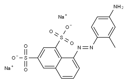 8-[(4-amino-o-tolyl)azo]naphthalene-1,3-disulphonic acid, sodium salt 结构式