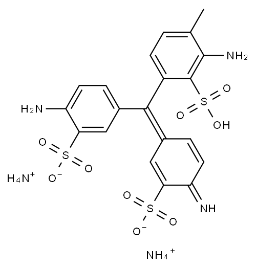 diammonium hydrogen 2-amino-4-[(4-amino-3-sulphonatophenyl)(4-imino-3-sulphonatocyclohexa-2,5-dien-1-ylidene)methyl]toluene-3-sulphonate 结构式
