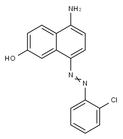 5-Amino-8-[(2-chlorophenyl)azo]-2-naphthalenol 结构式