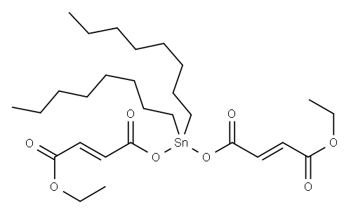 ethyl 9,9-dioctyl-4,7,11-trioxo-3,8,10-trioxa-9-stannatetradeca-5,12-dien-14-oate 结构式