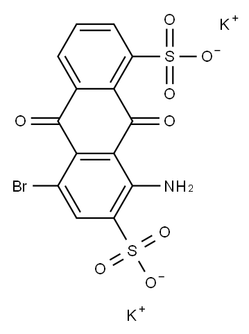 8-Amino-5-bromo-9,10-dihydro-9,10-dioxo-1,7-anthracenedisulfonic acid dipotassium salt Structure