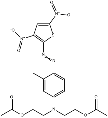 2,2'-[[4-[(3,5-dinitro-2-thienyl)azo]-3-methylphenyl]imino]bisethyl diacetate 结构式