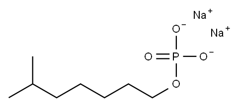 磷酸一异辛酯二钠盐 结构式