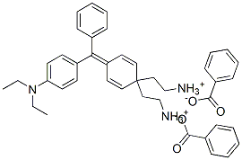 [4-[[4-(diethylamino)phenyl]phenylmethylene]-2,5-cyclohexadien-1-ylidene]diethylammonium benzoate 结构式