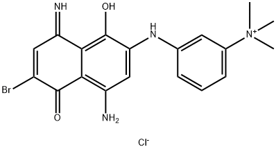 3-[(4-氨基-6-溴-5,8-二氢-1-羟基-8-亚氨基-5-氧代-2-萘基)氨基]苯基三甲基氯化铵 结构式