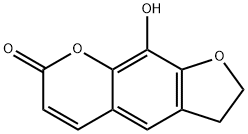 2,3-二氢-9-羟基-7H-呋喃并[3,2-G][1]苯并吡喃-7-酮, 68123-30-8, 结构式