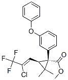 (3-phenoxyphenyl)methyl (1S,3R)-3-[(Z)-2-chloro-3,3,3-trifluoro-prop-1 -enyl]-2,2-dimethyl-cyclopropane-1-carboxylate 结构式