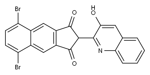 5,8-dibromo-2-(3-hydroxyquinolin-2-yl)-1H-benz[f]indene-1,3(2H)-dione 结构式
