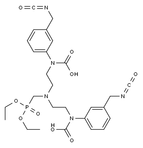 Bis[[3-(isocyanatomethyl)phenyl]carbamic acid][[(diethoxyphosphinyl)methyl]imino]bis(2,1-ethanediyl) ester 结构式