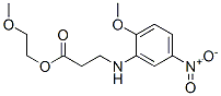 2-methoxyethyl N-(2-methoxy-5-nitrophenyl)-beta-alaninate 结构式