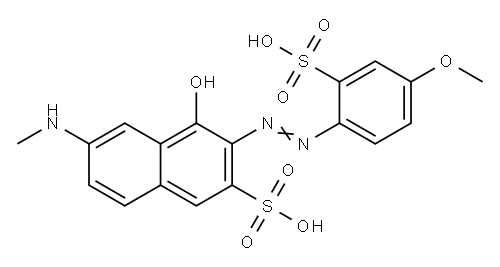 4-hydroxy-3-[(4-methoxy-2-sulphophenyl)azo]-6-(methylamino)naphthalene-2-sulphonic acid|