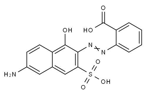 2-[(6-amino-1-hydroxy-3-sulpho-2-naphthyl)azo]benzoic acid Structure