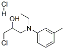 1-chloro-3-(N-ethyl-m-toluidino)propan-2-ol hydrochloride 结构式