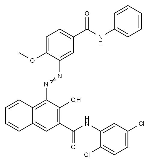 N-(2,5-dichlorophenyl)-3-hydroxy-4-[[2-methoxy-5-[(phenylamino)carbonyl]phenyl]azo]naphthalene-2-carboxamide 结构式