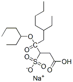 sodium 1-(2-ethylhexyl) 4-hexyl 2-sulphonatosuccinate 结构式