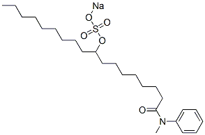 N-Methyl-N-phenyl-9-[(sodiosulfo)oxy]octadecanamide 结构式