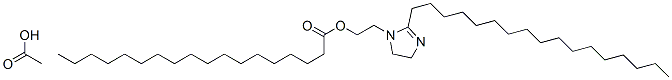 乙酸[1-(2-硬脂酰氧乙基)-2-十七烷基咪唑啉]酯, 68134-27-0, 结构式