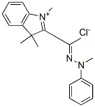 1,3,3-trimethyl-2-[1-(methylphenylhydrazono)ethyl]-3H-indolium chloride Structure
