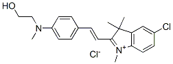 5-chloro-2-[2-[4-[(2-hydroxyethyl)methylamino]phenyl]vinyl]-1,3,3-trimethyl-3H-indolium chloride 结构式