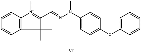1,3,3-trimethyl-2-[[methyl(4-phenoxyphenyl)hydrazono]methyl]-3H-indolium chloride 结构式