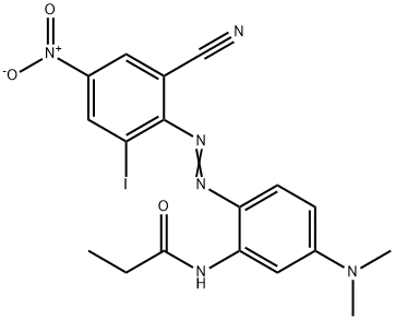 N-[2-[(2-cyano-6-iodo-4-nitrophenyl)azo]-5-(dimethylamino)phenyl]propionamide Structure