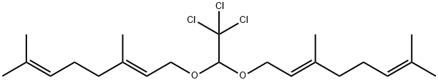 1,1'-[(2,2,2-Trichloroethylidene)bis(oxy)]bis[(2E)-3,7-dimethyl-2,6-octadiene] 结构式