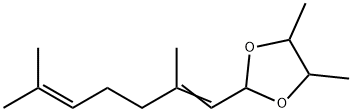 2-(2,6-dimethylhepta-1,5-dienyl)-4,5-dimethyl-1,3-dioxolane 结构式