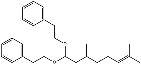 1,1'-[(3,7-dimethyl-6-octenylidene)bis(oxyethylene)]bisbenzene 结构式