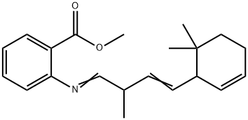 methyl 2-[[4-(6,6-dimethyl-2-cyclohexen-1-yl)-2-methyl-3-butenylidene]amino]benzoate 结构式