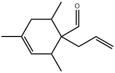 1-allyl-2,4,6-trimethylcyclohex-3-ene-1-carbaldehyde Structure