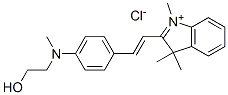 2-[2-[4-[(2-hydroxyethyl)methylamino]phenyl]vinyl]-1,3,3-trimethyl-3H-indolium chloride 结构式