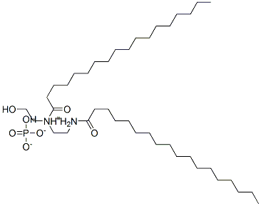 (2-hydroxyethyl)(stearoyl)[2-[(stearoyl)ammonio]ethyl]ammonium hydrogen phosphate 结构式