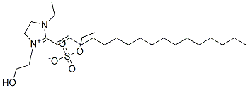 1-ethyl-2-(heptadecenyl)-4,5-dihydro-3-(2-hydroxyethyl)-1H-imidazolium ethyl sulphate 结构式