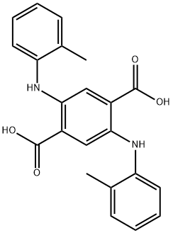 2,5-bis[(2-methylphenyl)amino]terephthalic acid 结构式