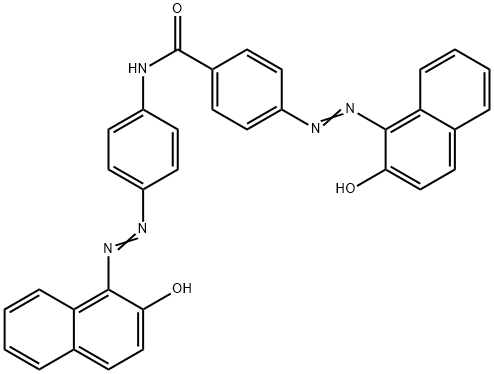 4-[(2-Hydroxy-1-naphthalenyl)azo]-N-[4-[(2-hydroxy-1-naphthalenyl)azo]phenyl]benzamide 结构式