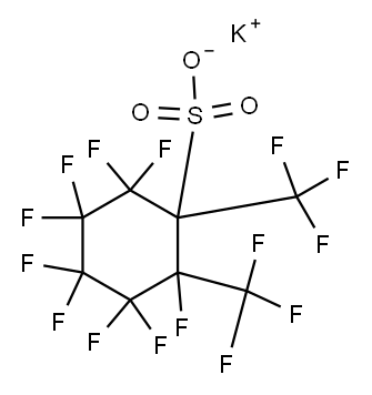 二(三氟甲基)九氟环己烷磺酸钾, 68156-01-4, 结构式