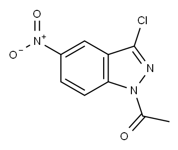 1-(3-氯-5-硝基-1H-吲唑-1-基)乙烷-1-酮, 68159-07-9, 结构式