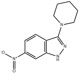 6-NITRO-3-(PIPERIDIN-1-YL)-1H-INDAZOLE 结构式