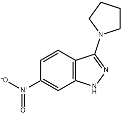 6-NITRO-3-(PYRROLIDIN-1-YL)-1H-INDAZOLE 结构式