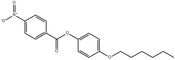 4-硝基苯甲酸-4-己氧基苯酯 结构式