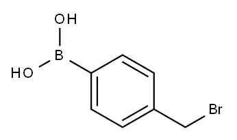4-(溴甲基)苯硼酸, 68162-47-0, 结构式
