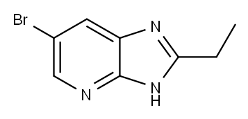 6-溴-2-乙基-3H-咪唑并[4,5-B]吡啶 结构式