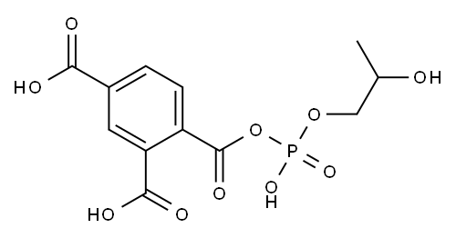1,2,4-Benzenetricarboxylic acid, ester with 1,2-propanediol phosphate 结构式
