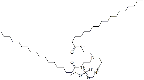 [3-[bis[2-[(1-oxooctadecyl)amino]ethyl]amino]propylidyne]ethylammonium ethyl sulphate Structure